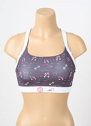 Soutien-gorge sans armature brassieres violet LES POULETTES FITNESS femme