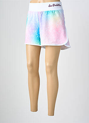 Short coupe droite bleu LES POULETTES FITNESS femme
