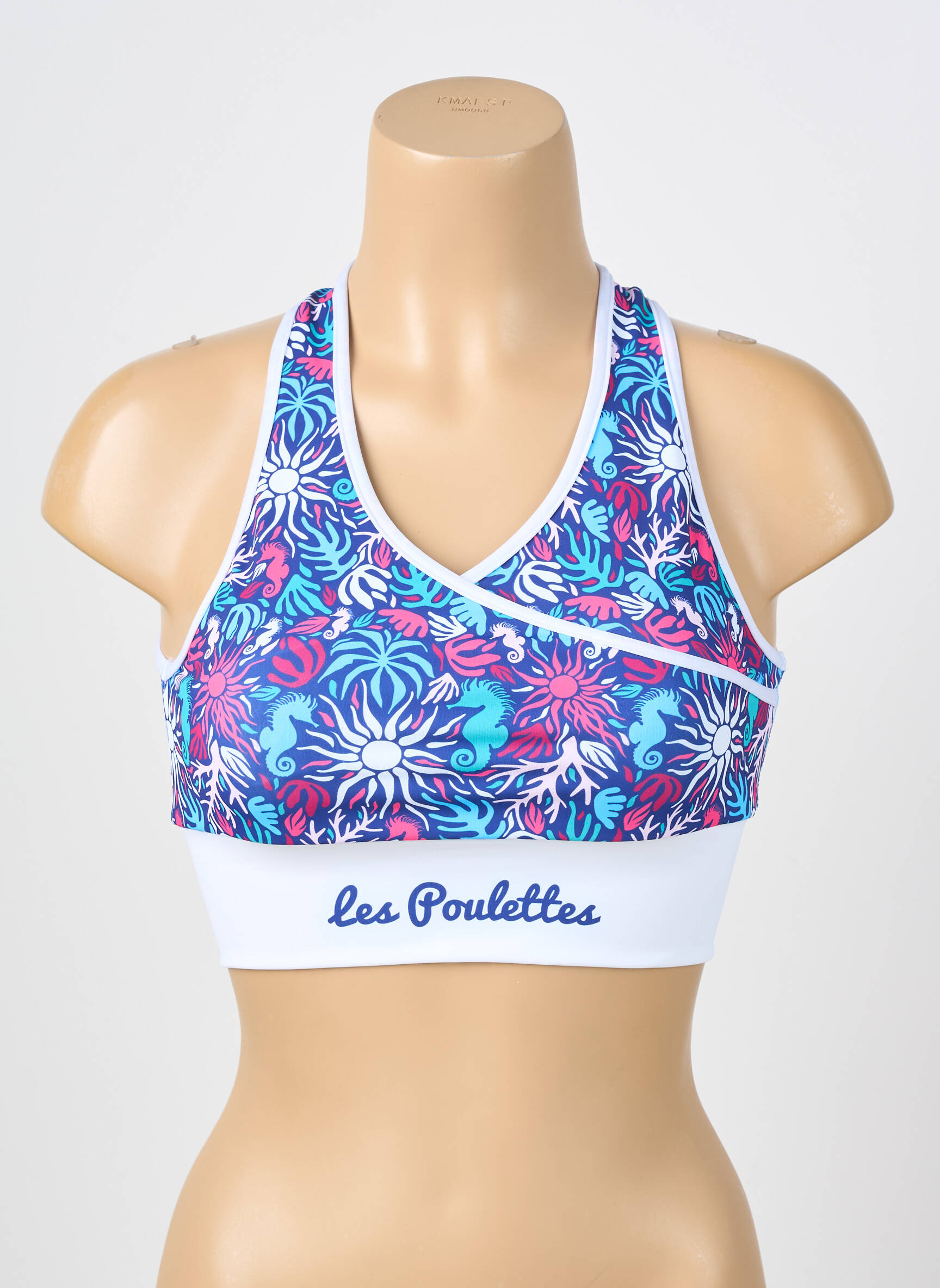 Soutien-gorge sans armature brassieres bleu LES POULETTES FITNESS femme