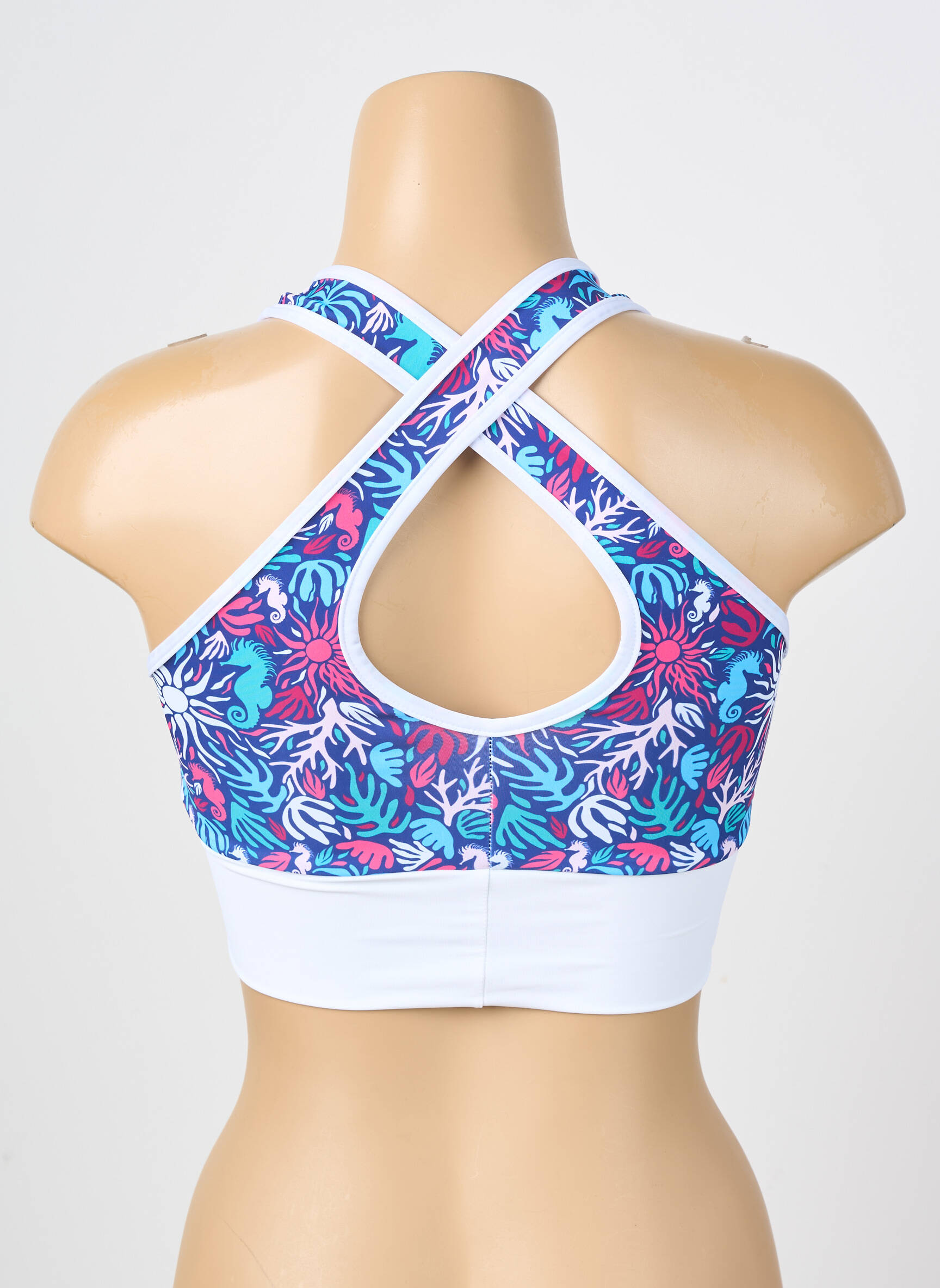 Soutien-gorge sans armature brassieres bleu LES POULETTES FITNESS femme