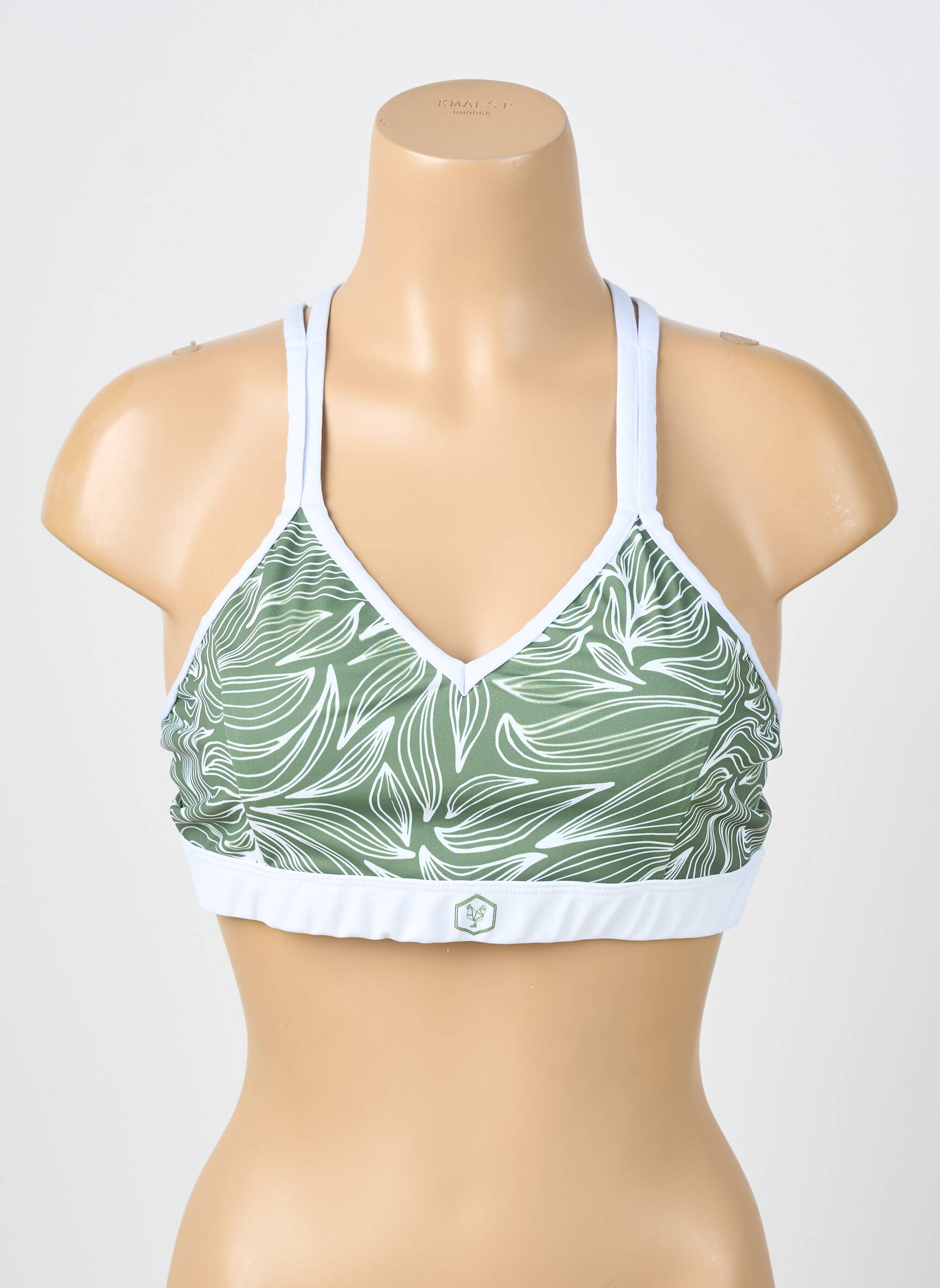 Soutien-gorge sans armature brassieres vert LES POULETTES FITNESS femme