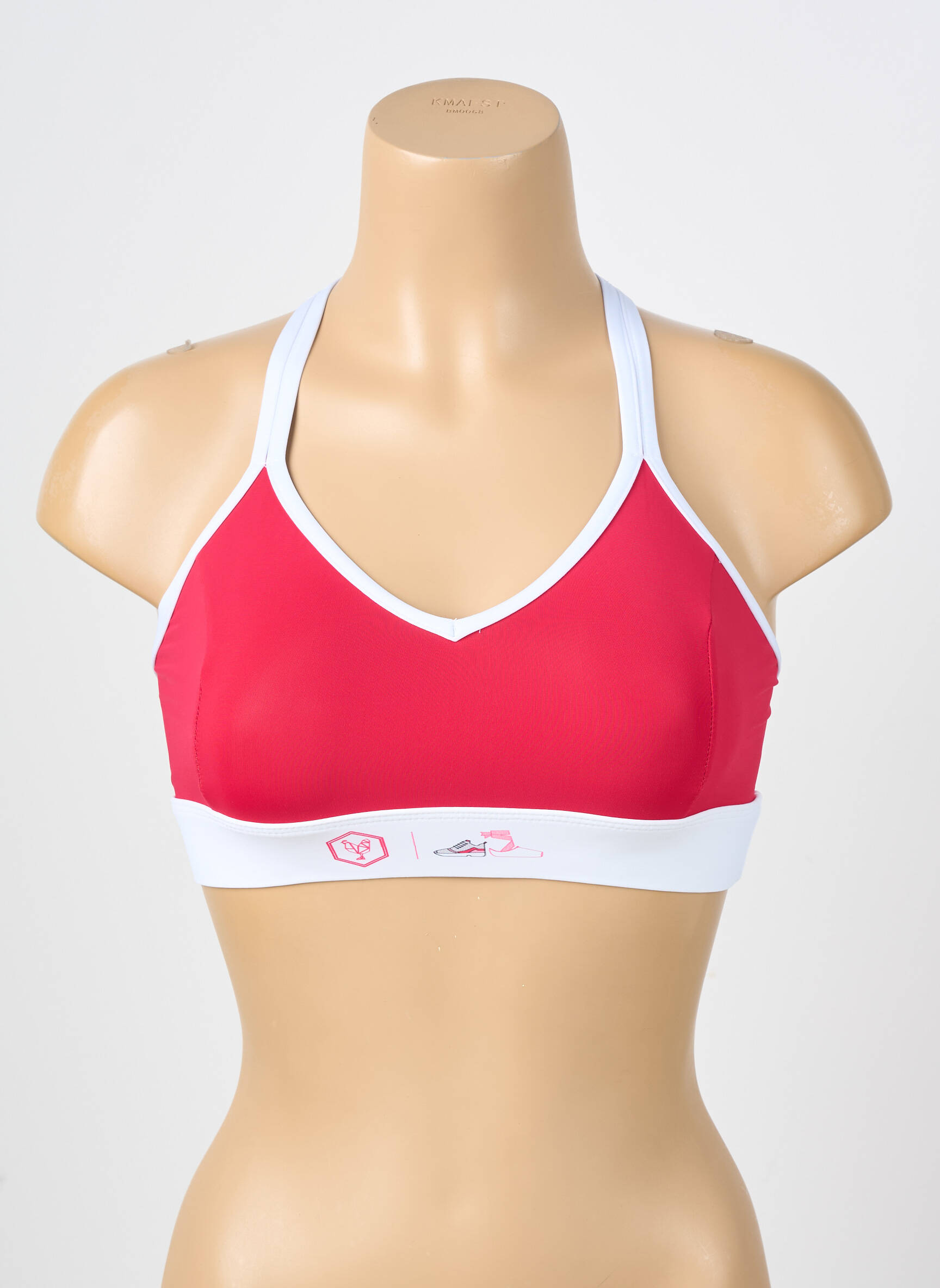 Soutien-gorge sans armature brassieres rouge LES POULETTES FITNESS femme