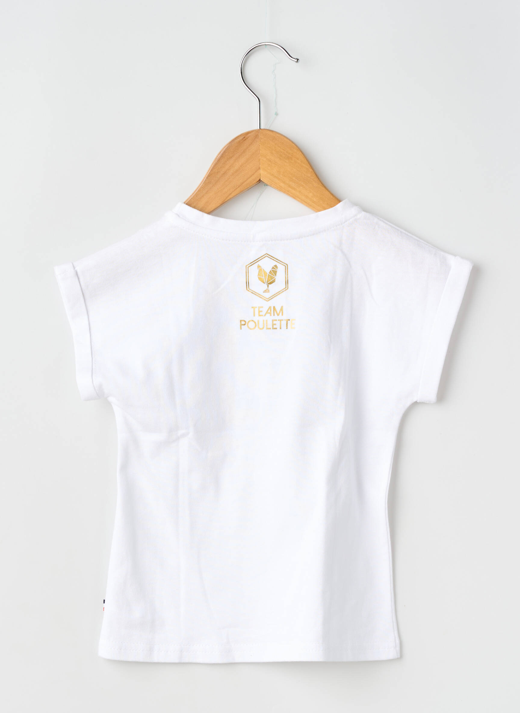 T-shirt coupe droite manches courtes blanc LES POULETTES FITNESS fille