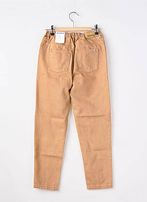 Jean coupe mom taille normale taille élastique marron GARCIA fille