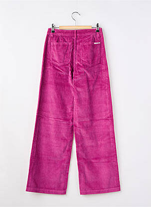 Pantalon droit fermeture zippée sous rabat boutonné violet GARCIA fille