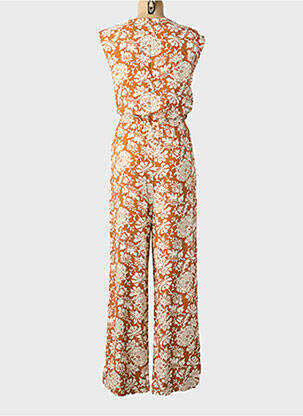 Combi-pantalon col rond manches courtes marron LE TEMPS DES CERISES fille