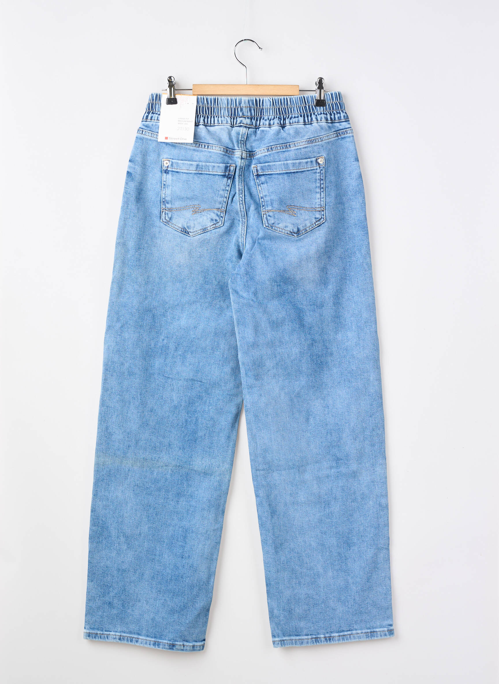 Jean coupe mom tissage brut taille normale bleu STREET ONE femme