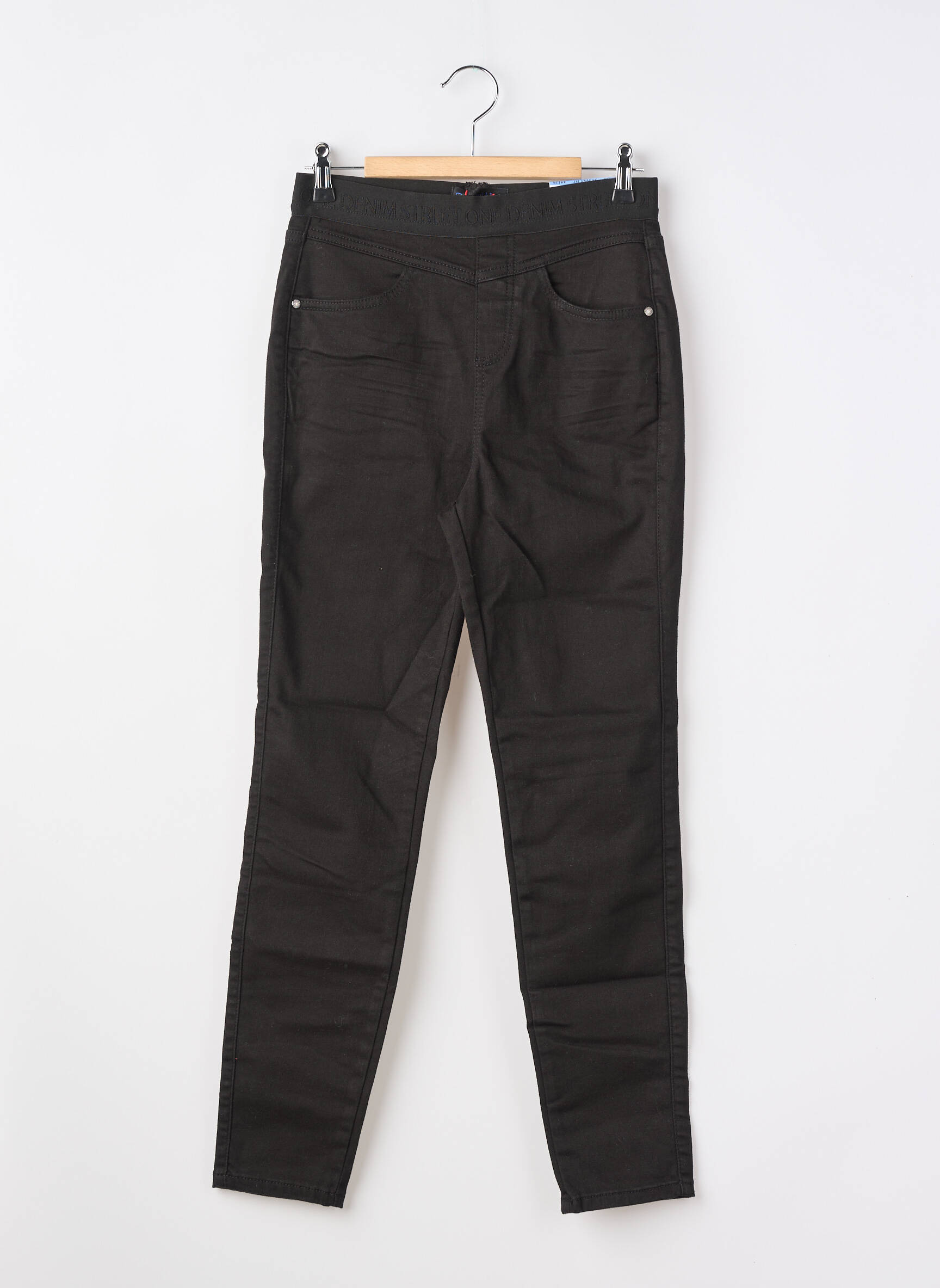Pantalon slim taille élastique taille normale noir STREET ONE femme