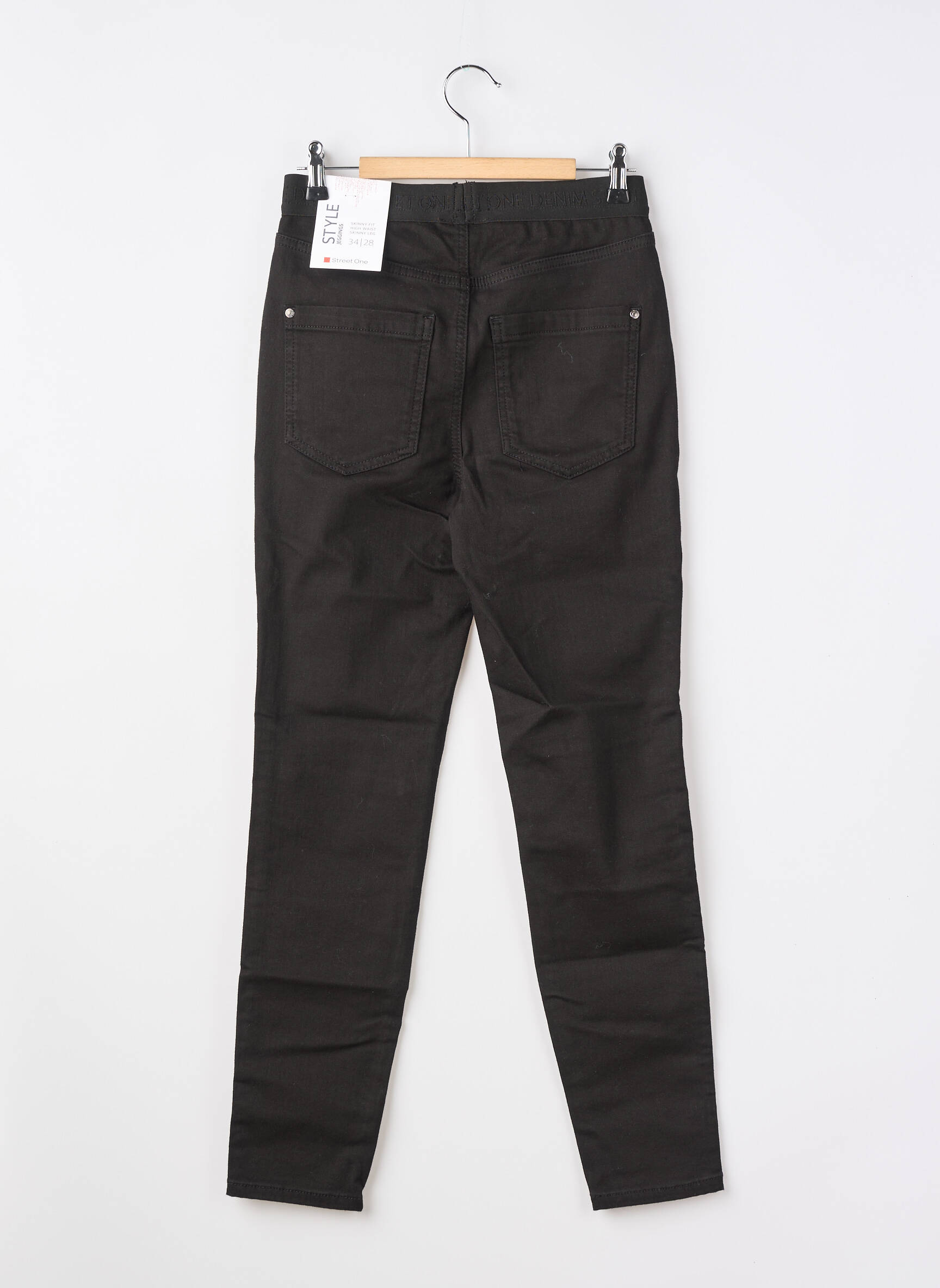 Pantalon slim taille élastique taille normale noir STREET ONE femme