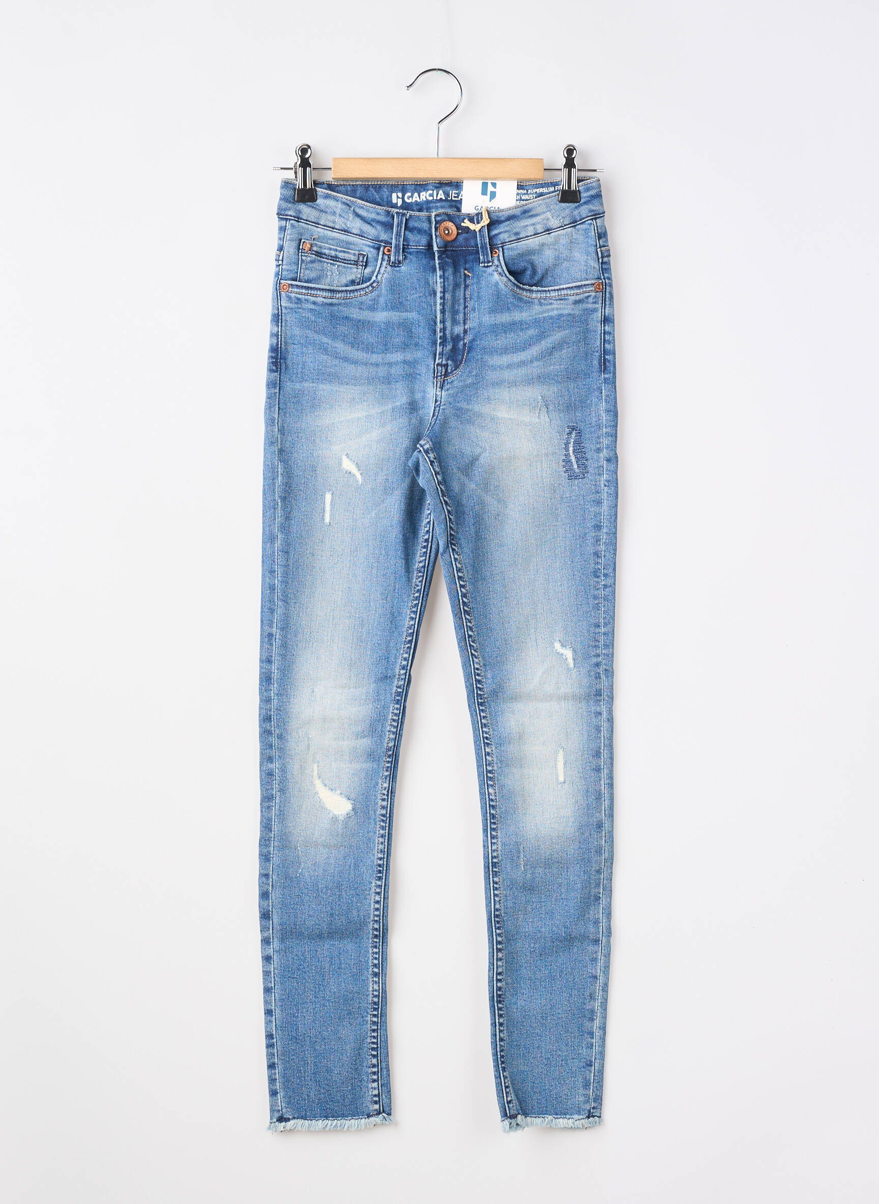 Jeans coupe slim taille normale bleu GARCIA fille