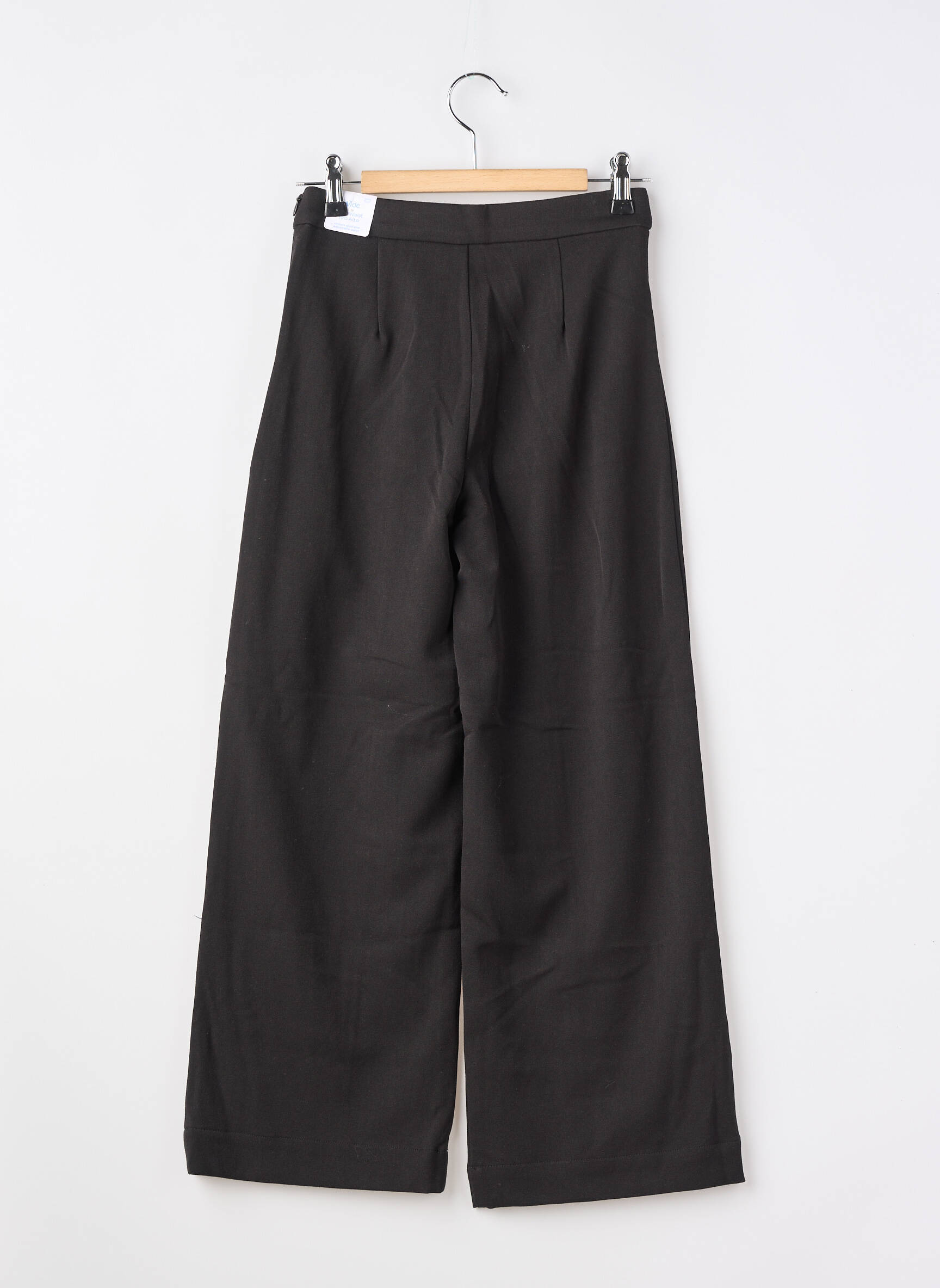 Pantalon large tissage popeline noir MAYORAL fille