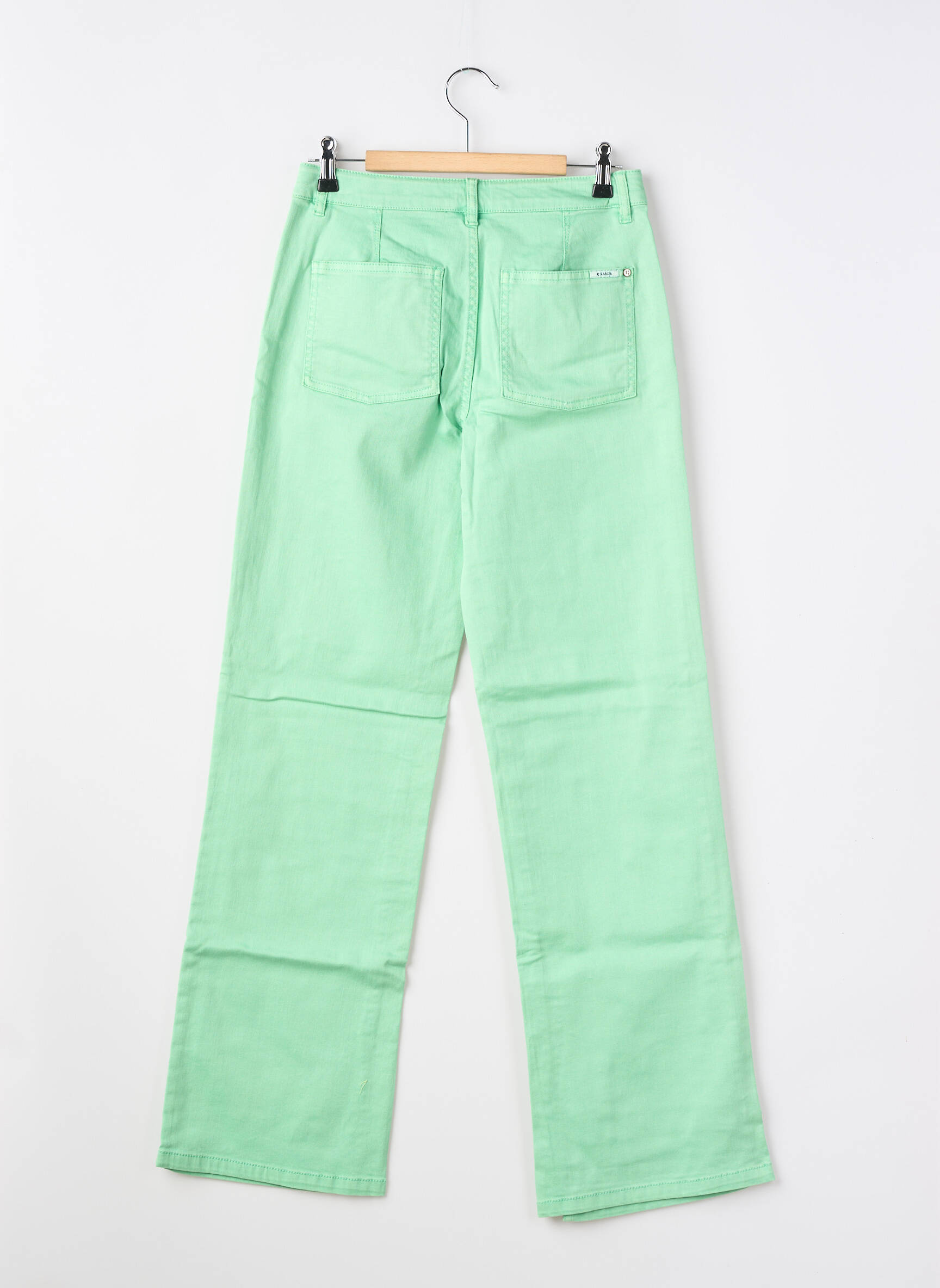 Jeans coupe droite taille normale vert GARCIA fille