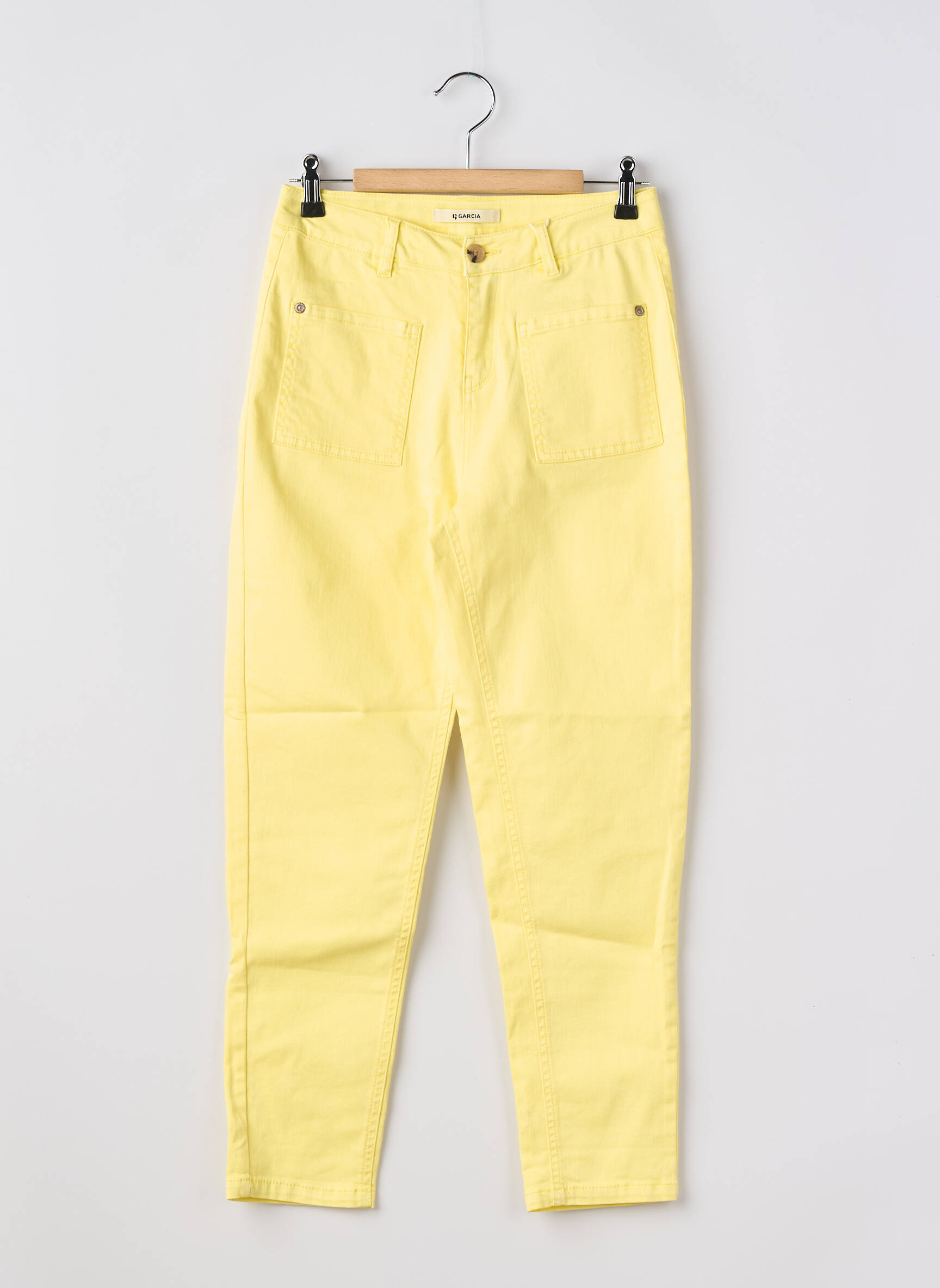Jeans coupe slim taille normale jaune GARCIA fille