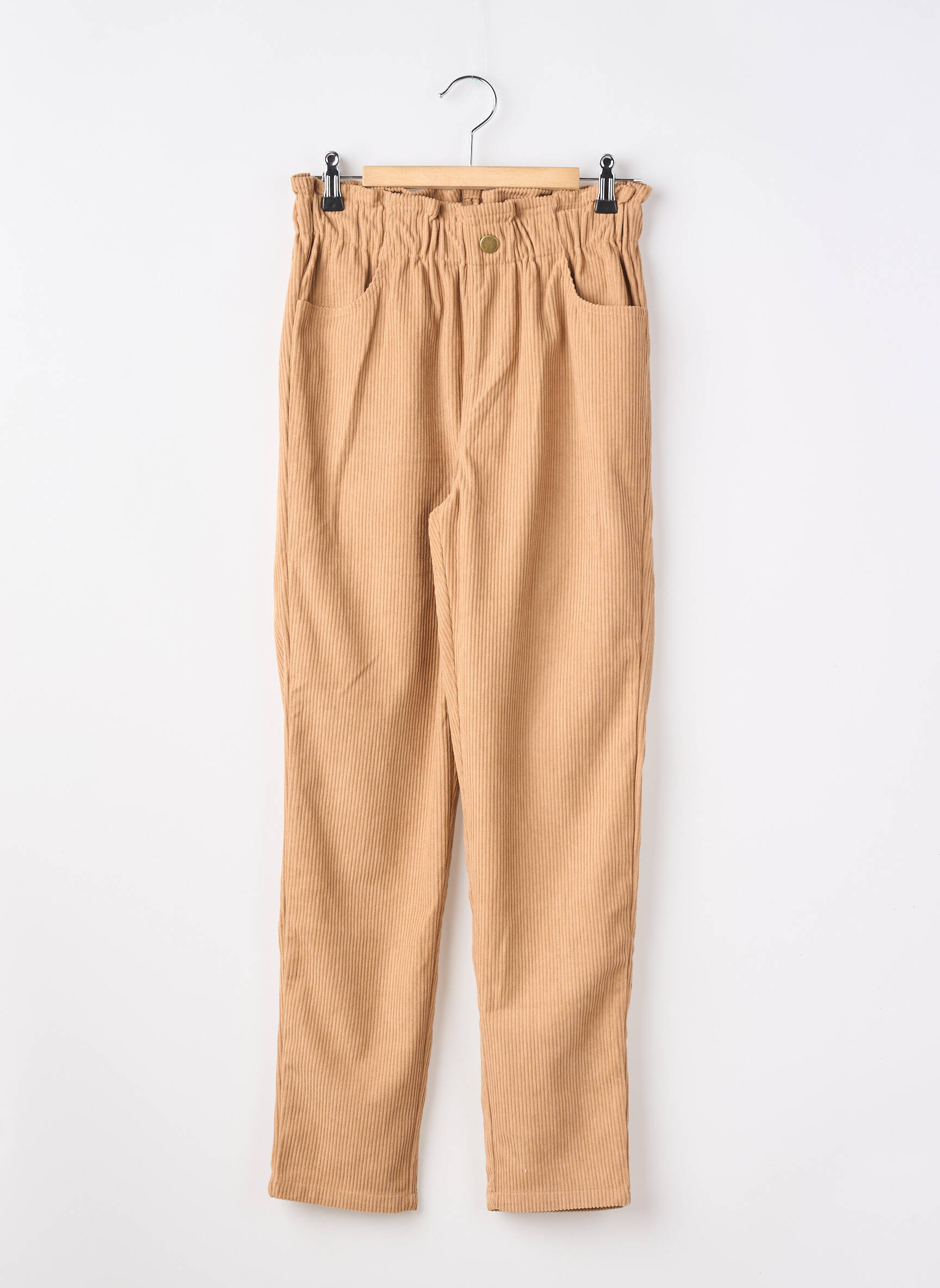 Pantalon slim stretch taille élastique marron MOLLY BRACKEN fille