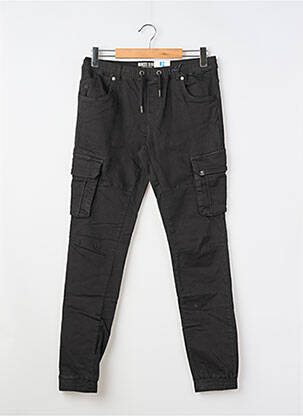 Pantalon cargo tissage popeline taille élastique noir GARCIA garçon