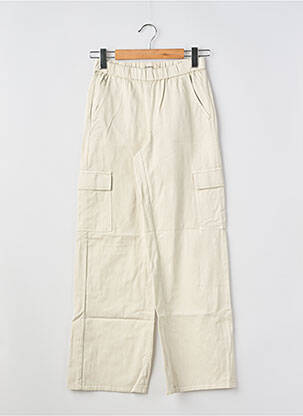 Pantalon cargo coupe droite taille élastique beige GARCIA fille