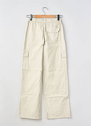 Pantalon cargo coupe droite taille élastique beige GARCIA fille