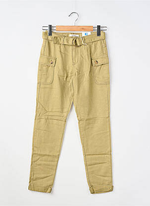 Pantalon slim tissage popeline vert GARCIA fille