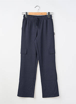 Pantalon cargo fermeture liens à nouer taille élastique bleu LE TEMPS DES CERISES fille