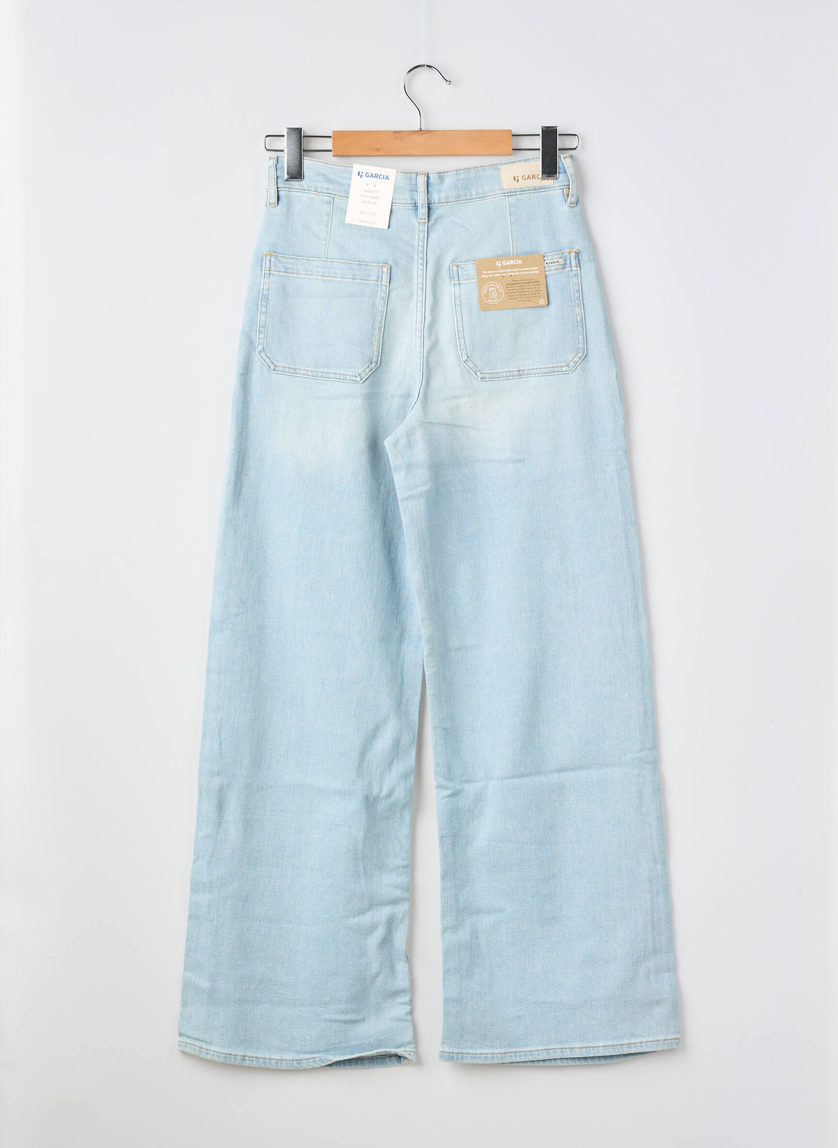 Jeans coupe large taille normale taille normale bleu GARCIA femme