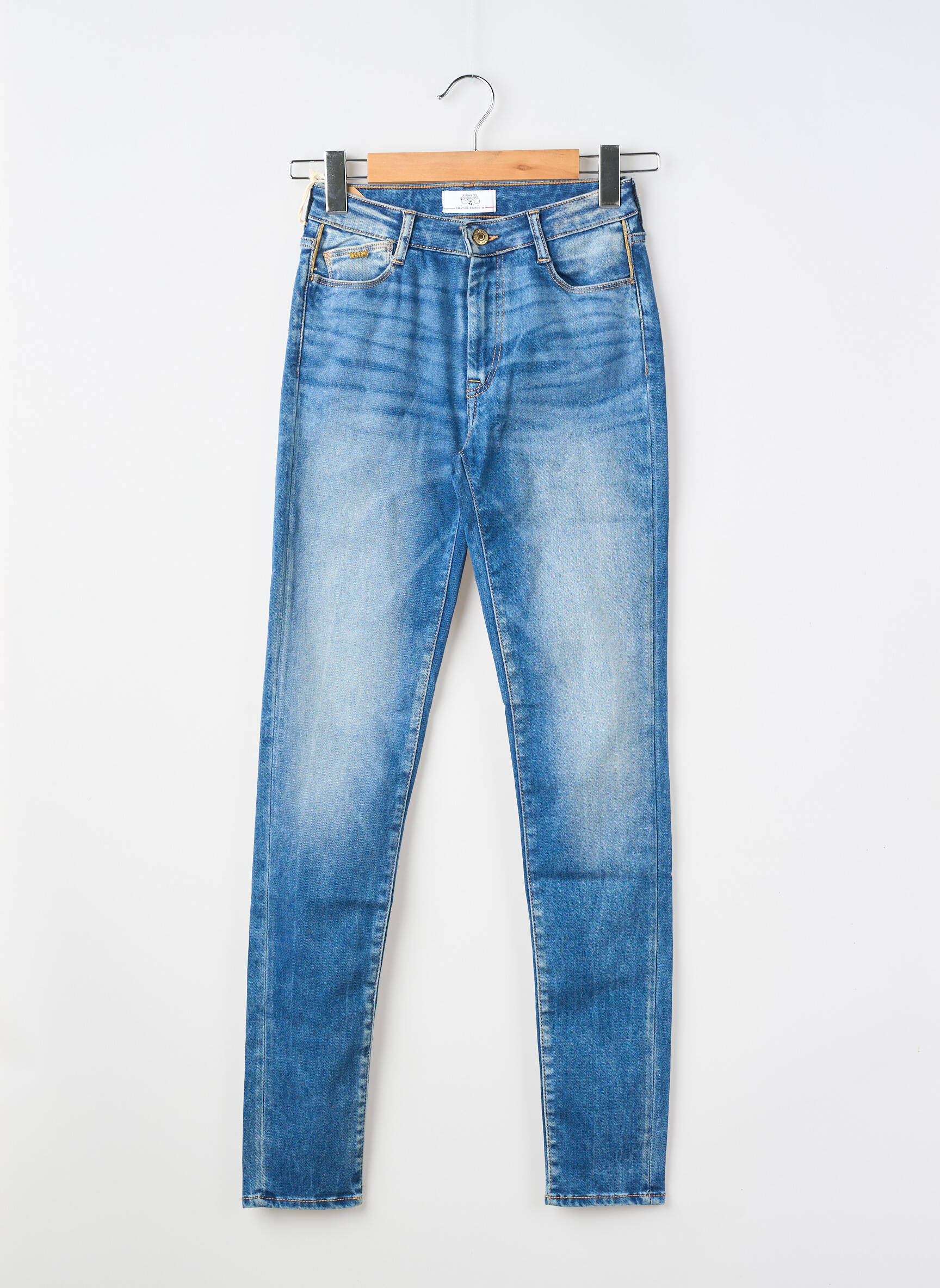 Jeans coupe slim taille normale bleu LE TEMPS DES CERISES fille