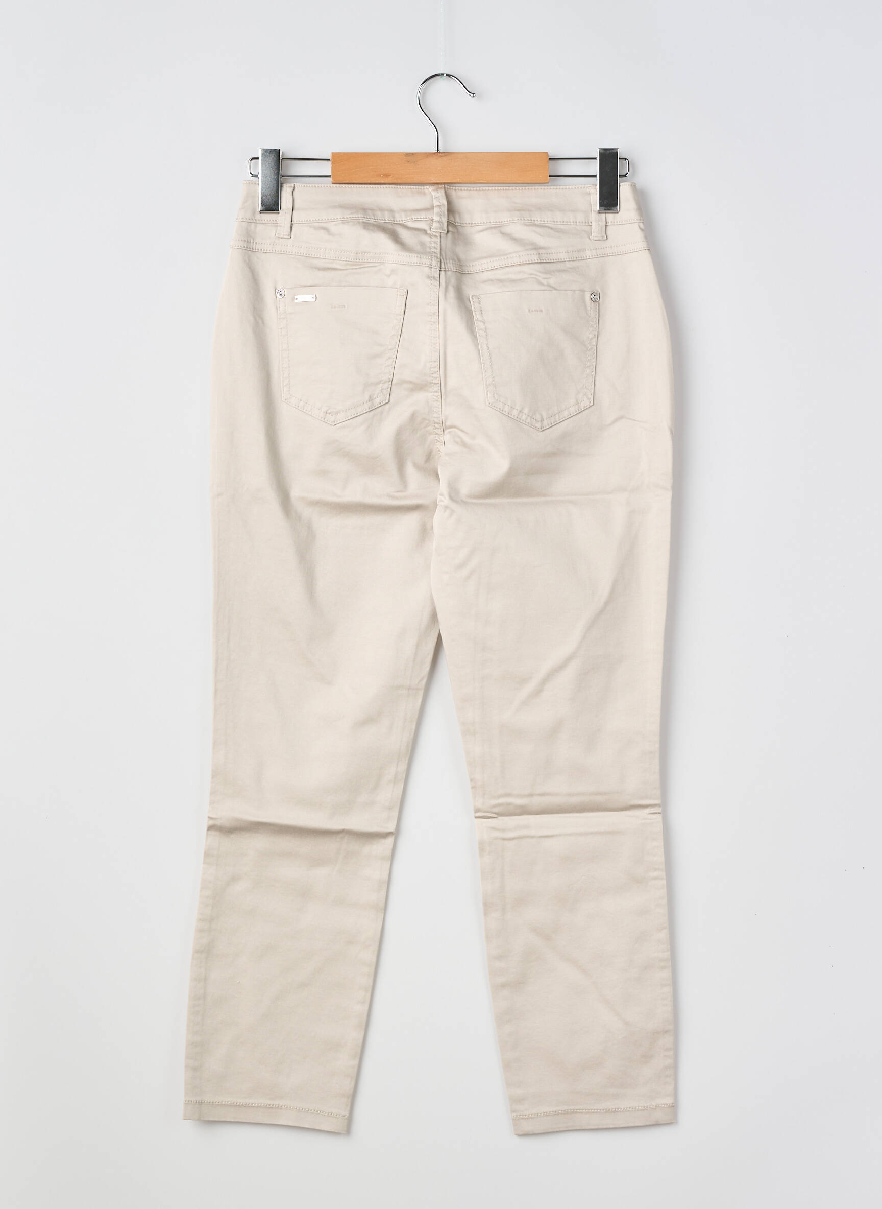 Pantalon slim tissage popeline taille normale gris STREET ONE femme