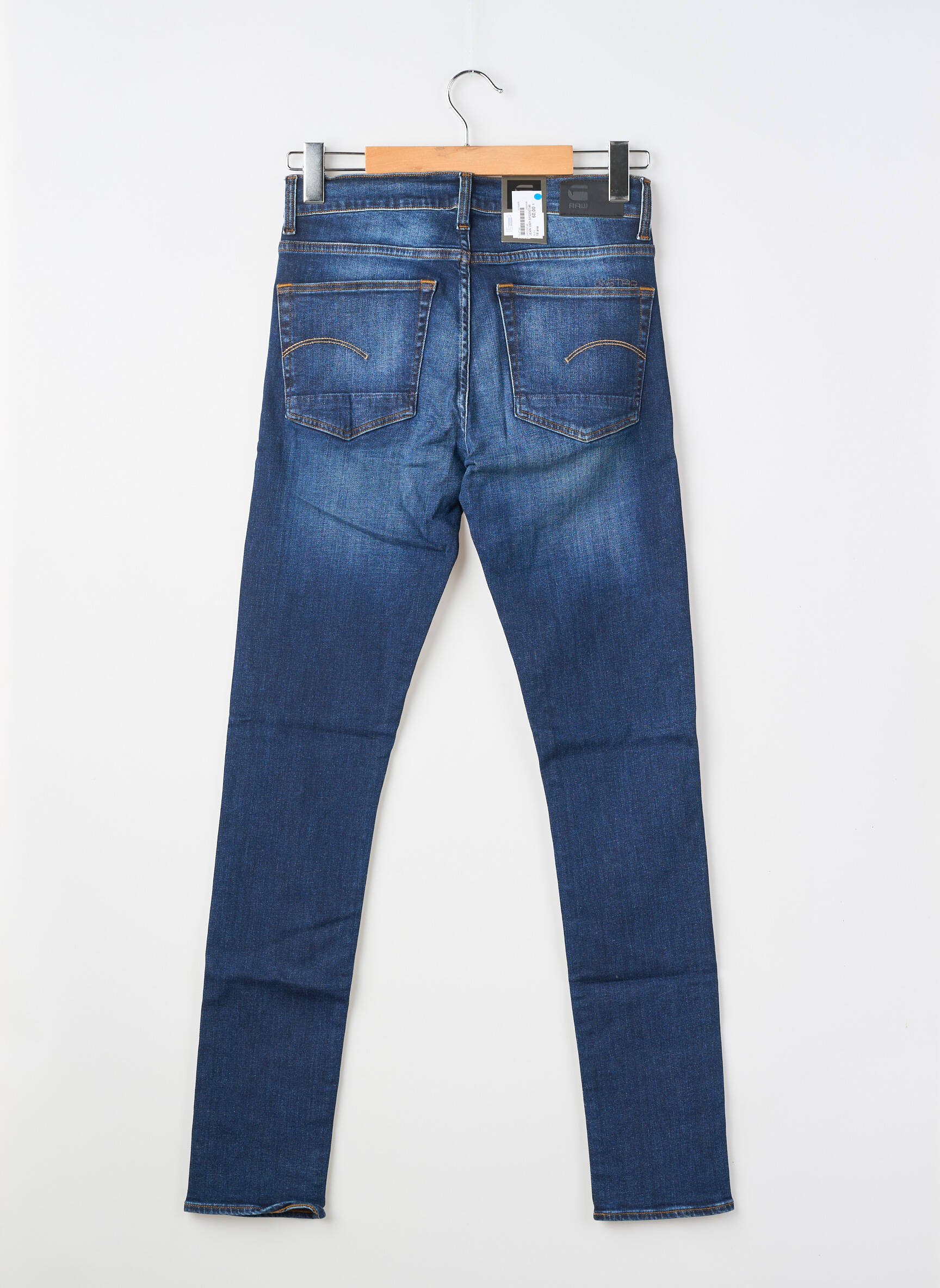 Jeans coupe slim tissage brut bleu RAW-7 fille