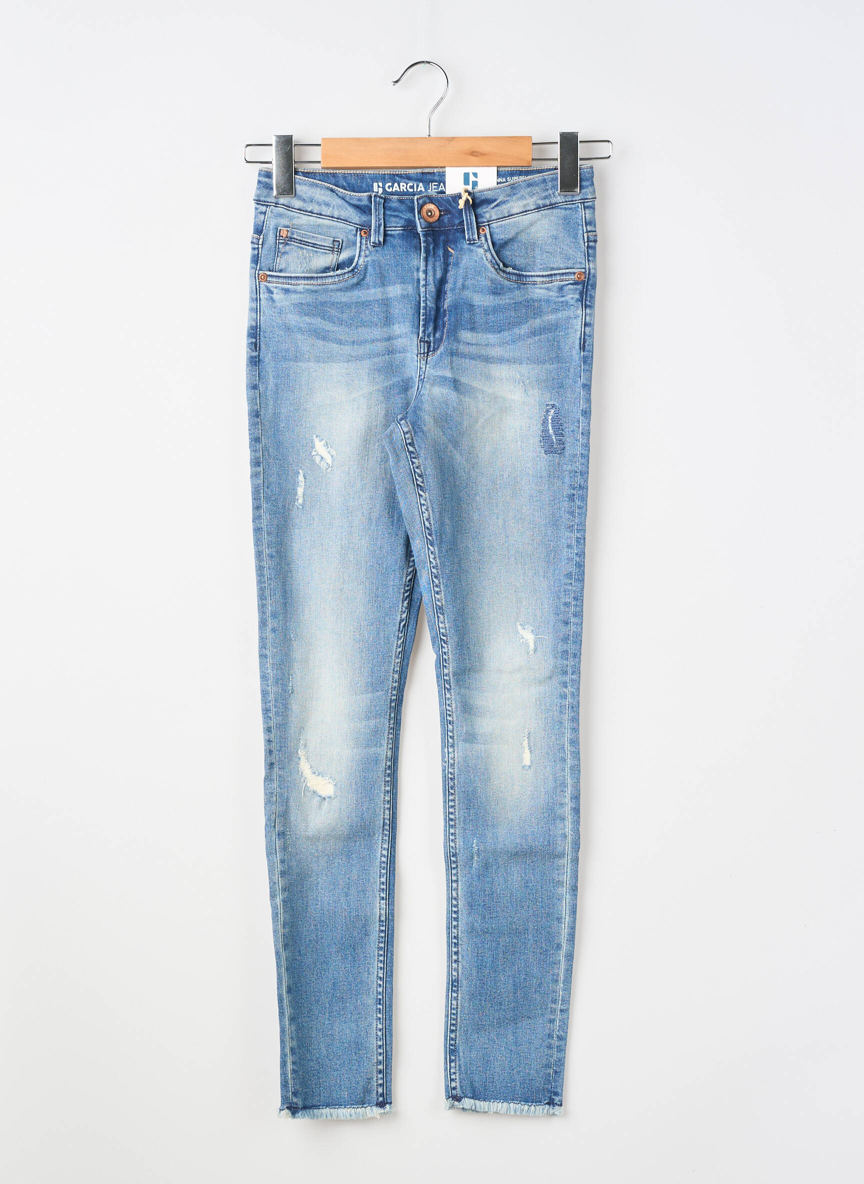 Jeans coupe slim taille normale bleu GARCIA fille
