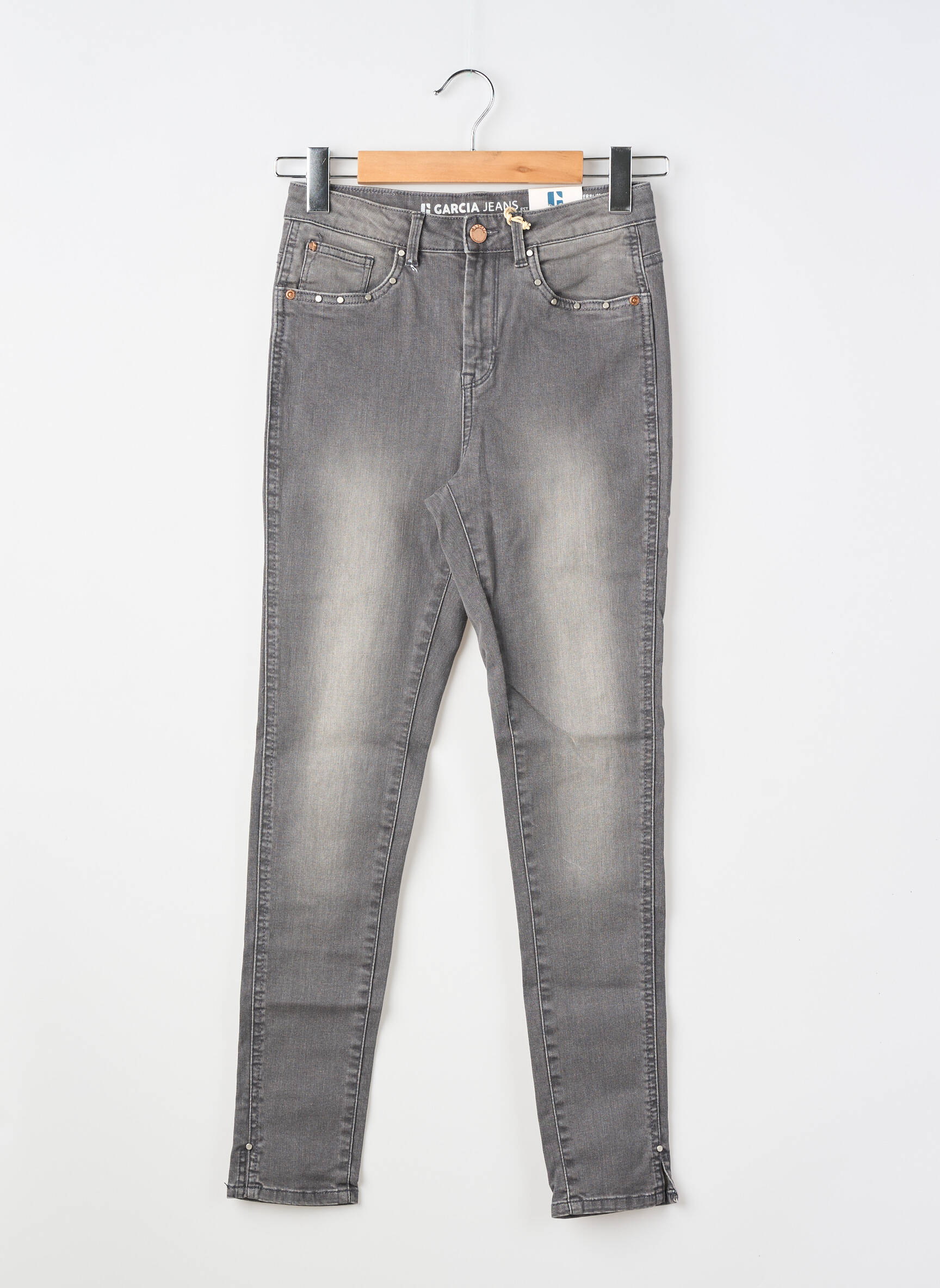 Jeans coupe slim taille normale gris GARCIA fille