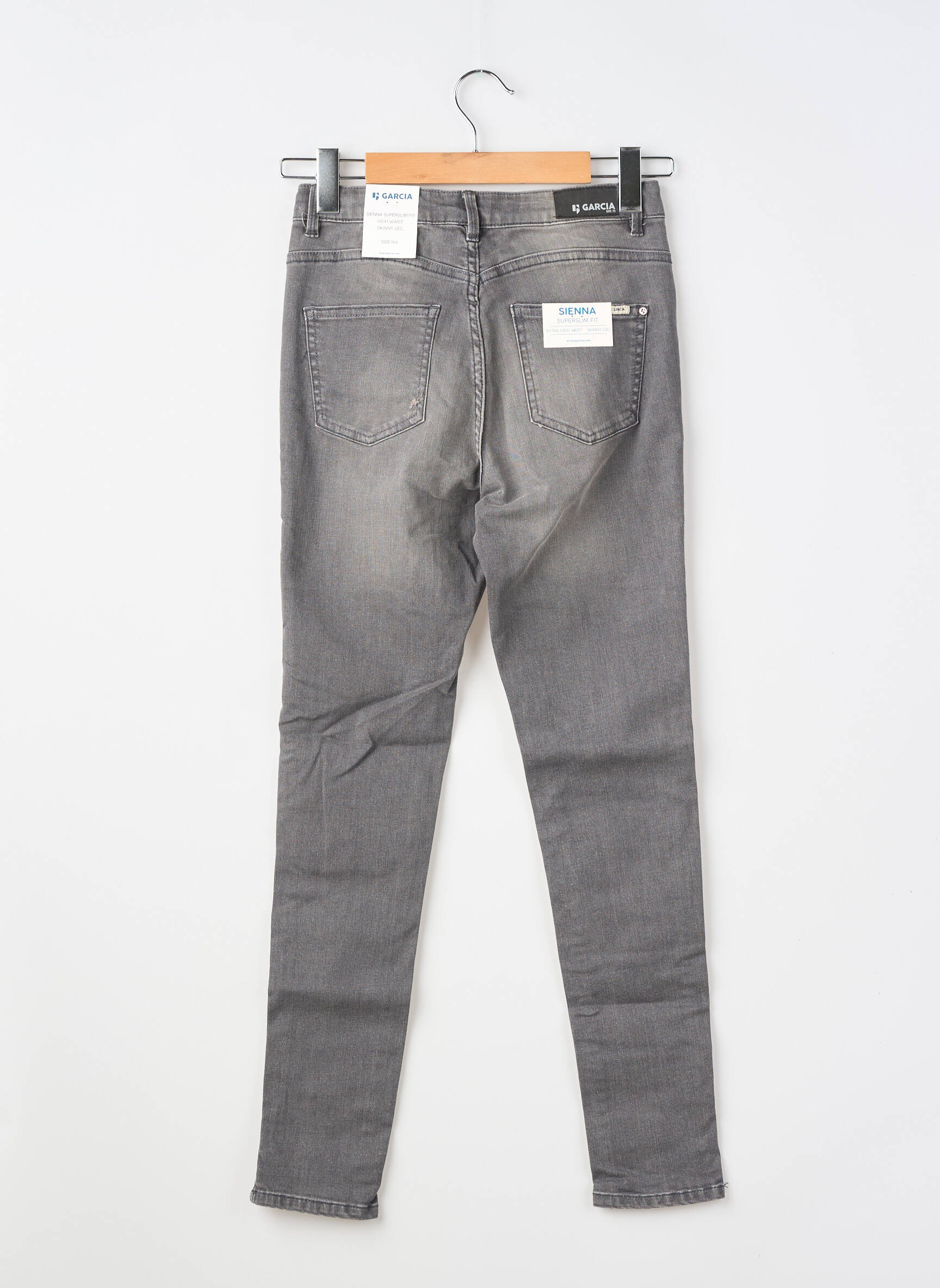 Jeans coupe slim taille normale gris GARCIA fille