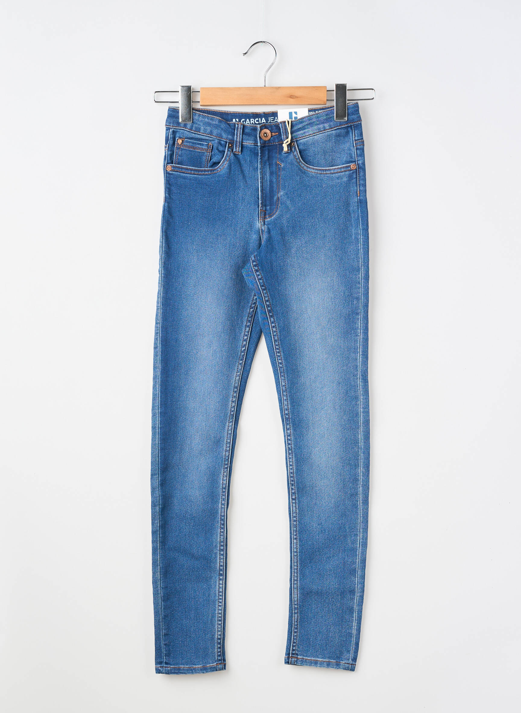 Jeans coupe slim taille normale bleu GARCIA fille