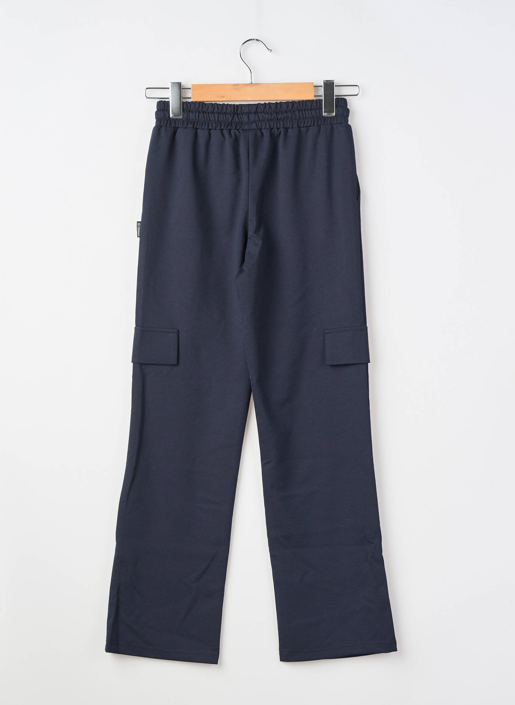 Pantalon cargo fermeture liens à nouer taille élastique bleu LE TEMPS DES CERISES fille