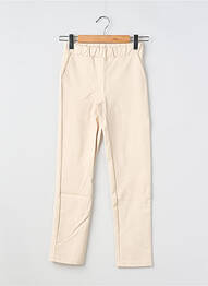 Pantalon slim stretch taille élastique beige GEISHA fille