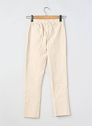 Pantalon slim stretch taille élastique beige GEISHA fille