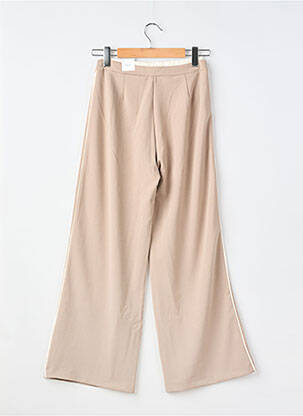 Pantalon large tissage crêpe taille élastique beige MAYORAL fille