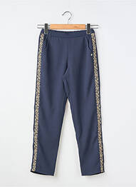 Pantalon droit resserrée sur le bas taille élastique bleu IKKS fille