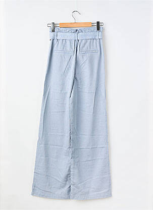 Pantalon large fermeture zippée sous rabat avec crochet taille à pinces bleu GARCIA fille