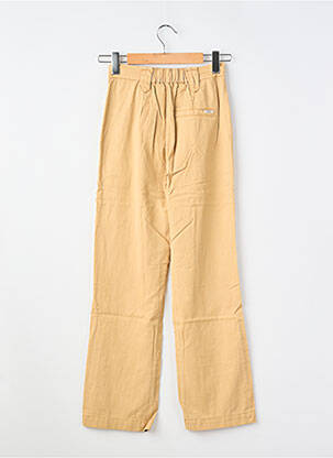 Pantalon droit fermeture zippée sous rabat boutonné taille élastique beige GARCIA fille
