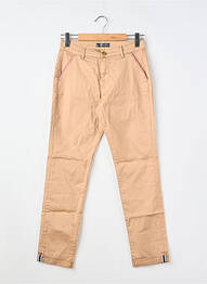 Pantalon chino stretch taille ajustable beige GUESS fille