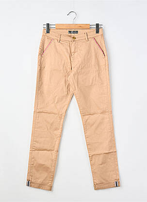 Pantalon chino stretch taille ajustable beige GUESS fille