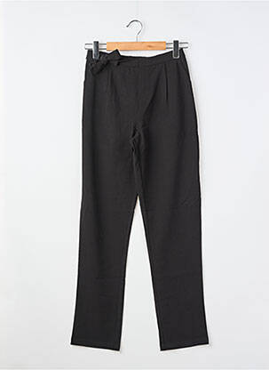 Pantalon droit coupe carotte taille élastique noir GUESS fille