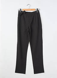 Pantalon droit coupe carotte taille élastique noir GUESS fille