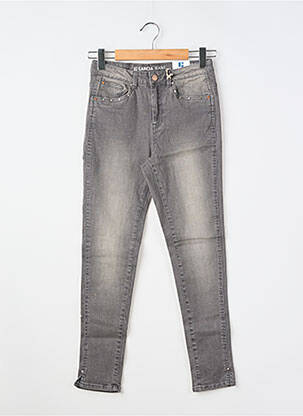 Jeans skinny stretch taille ajustable gris GARCIA fille