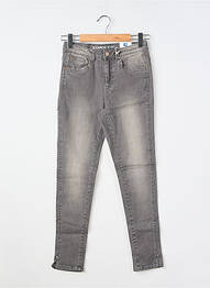 Jeans skinny stretch taille ajustable gris GARCIA fille