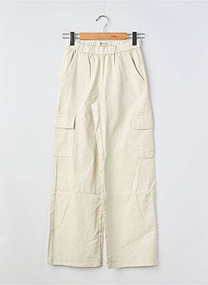 Pantalon cargo coupe droite taille ajustable beige GARCIA fille