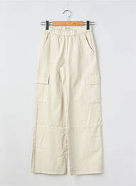 Pantalon cargo coupe droite taille ajustable beige GARCIA fille