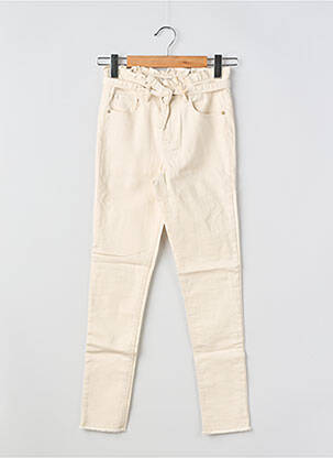 Jeans skinny taille normale taille ajustable beige GARCIA fille