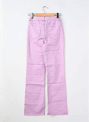 Pantalon flare stretch taille haute violet GEISHA femme