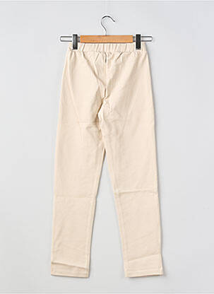 Pantalon slim stretch taille élastique beige GEISHA fille