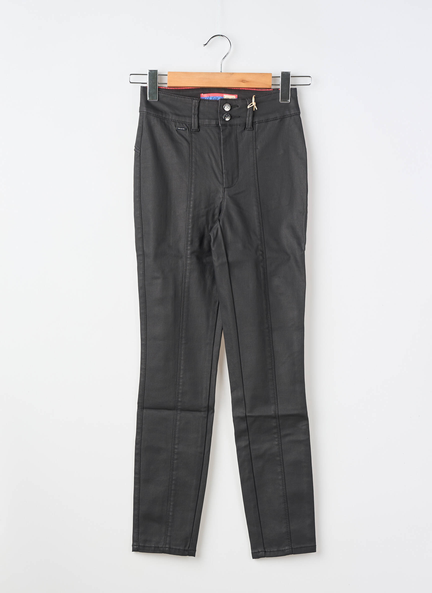 Pantalon slim taille haute taille haute noir STREET ONE femme